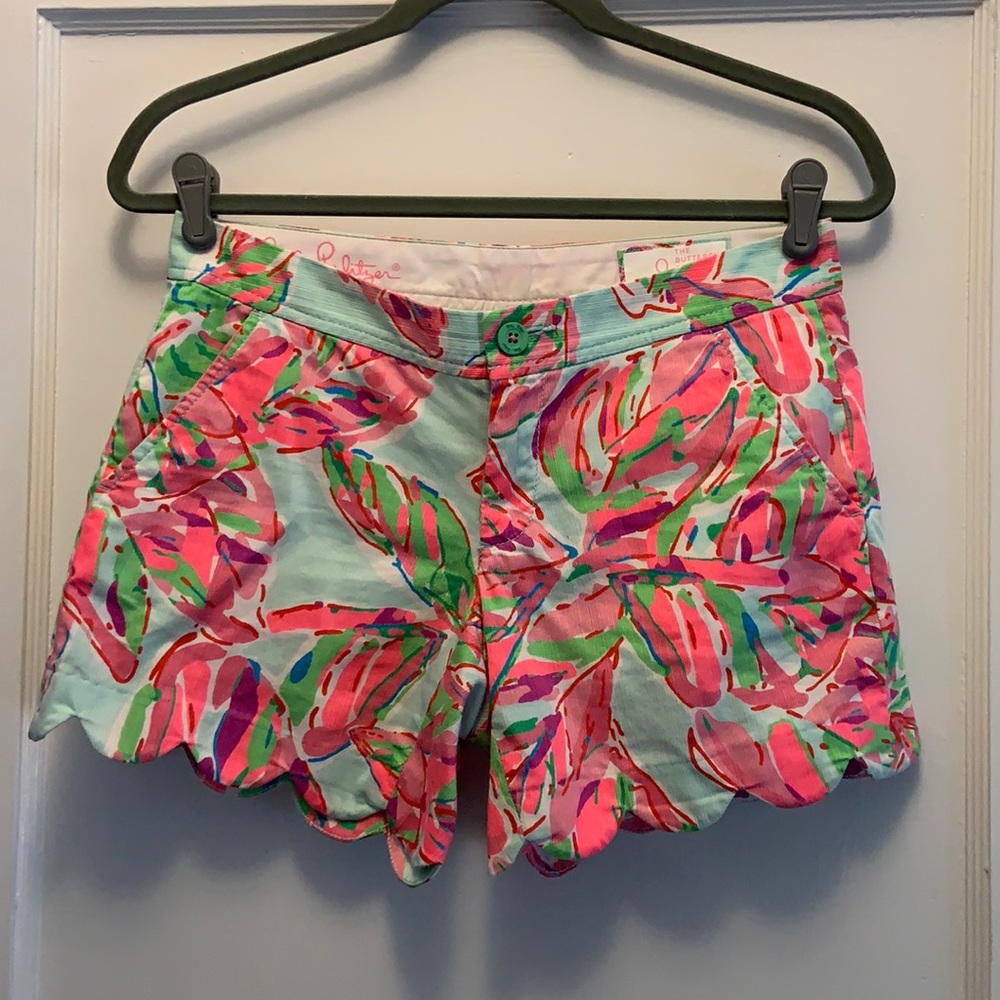 Lilly Pulitzer The Buttercup Cotton Scalloped Short size 0